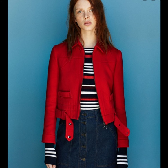 Zara Jackets & Blazers - ZARA BASIC COLLECTION Red Jacket